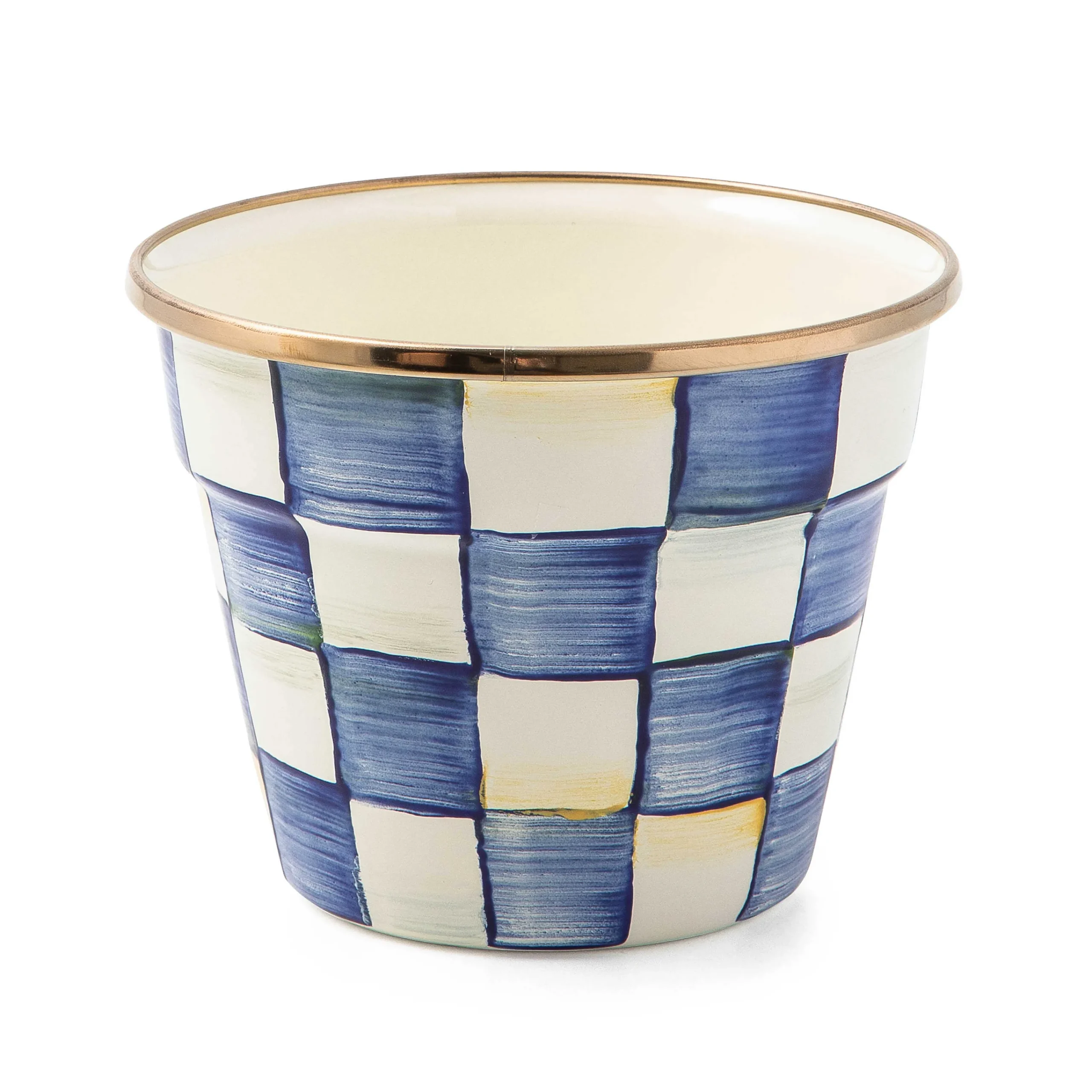 MacKenzie-Childs Royal Check Small Garden Pot| Spring|Greenery & Florals
