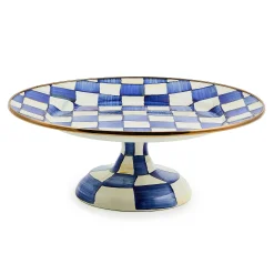MacKenzie-Childs Royal Check Small Pedestal Platter| Serveware