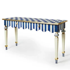 MacKenzie-Childs Royal Check  Stripe Console Table| Storage Furniture|Living Room