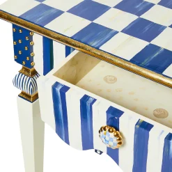 MacKenzie-Childs Royal Check  Stripe Console Table| Storage Furniture|Living Room