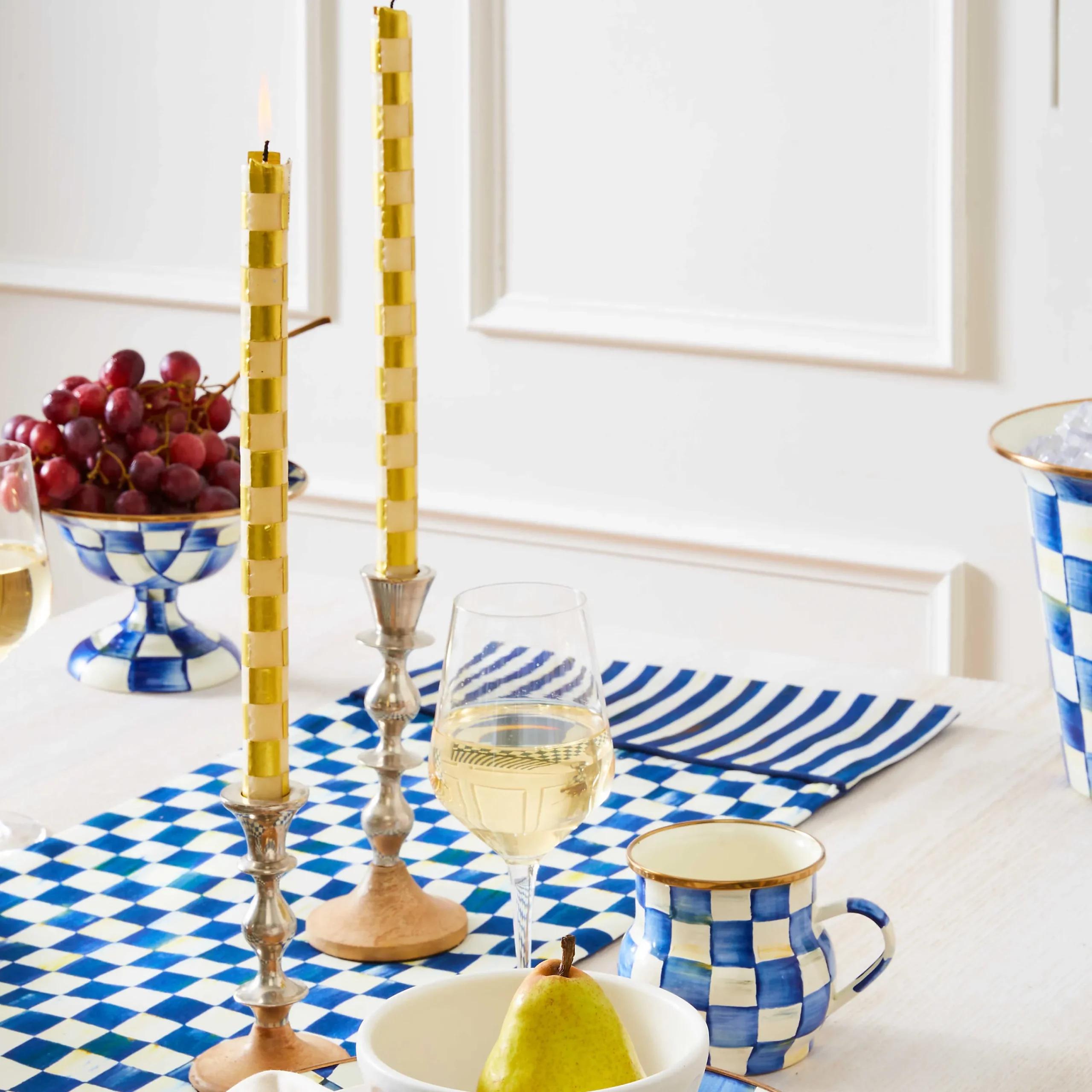 MacKenzie-Childs Royal Check Table Runner| Kitchen & Table Linens