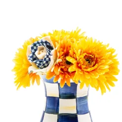 MacKenzie-Childs Royal Check Tall Vase Bouquet Set| Spring|Greenery & Florals