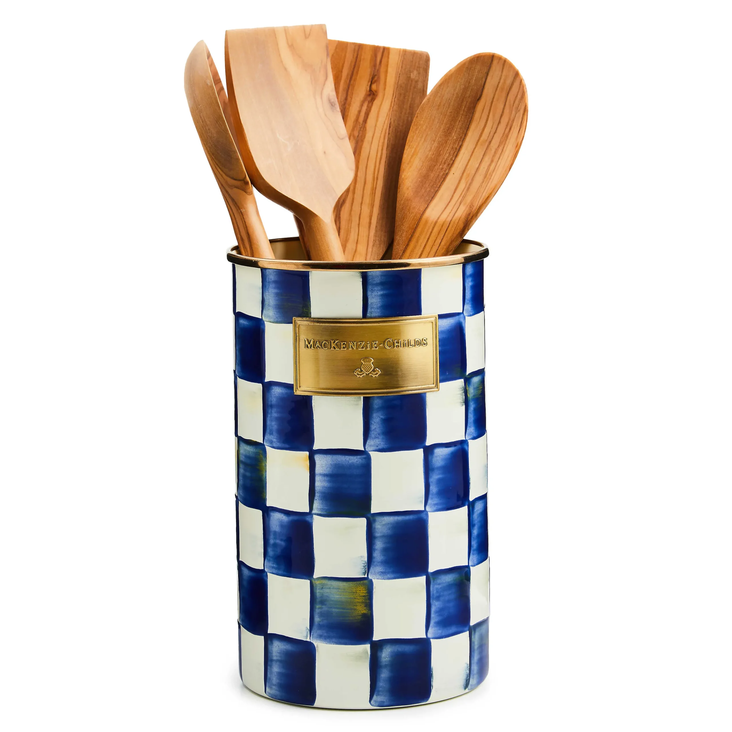 MacKenzie-Childs Royal Check Utensil Holder| Kitchen Storage & Organization