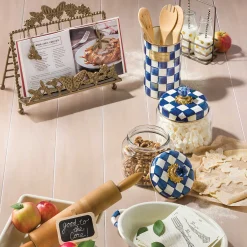 MacKenzie-Childs Royal Check Utensil Holder| Kitchen Storage & Organization