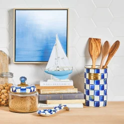 MacKenzie-Childs Royal Check Utensil Holder| Kitchen Storage & Organization
