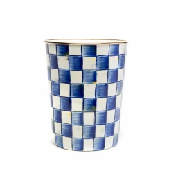 MacKenzie-Childs Royal Check Waste Bin| Bath & Bath Accessories|Room Accents