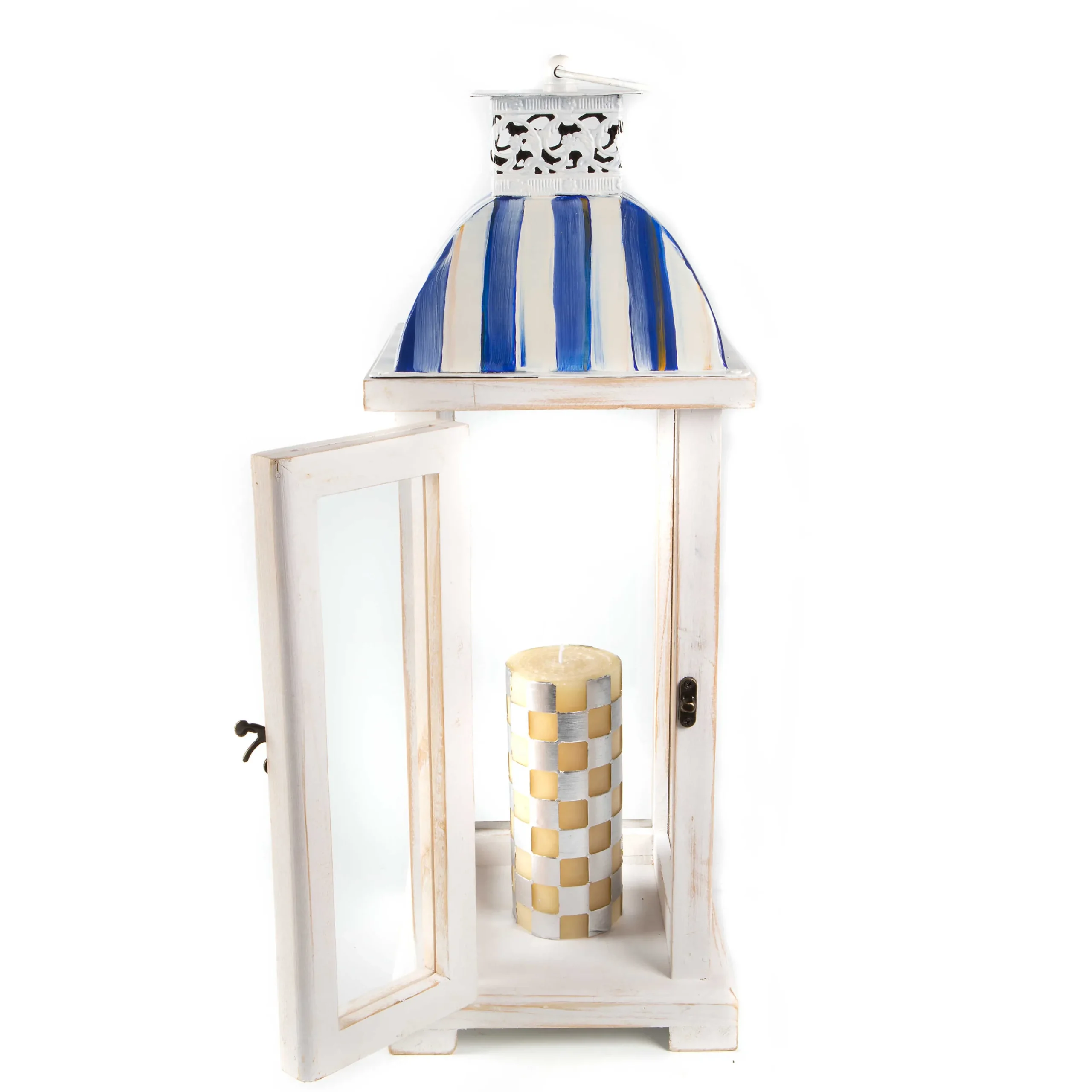 MacKenzie-Childs Royal Stripe Lantern| Spring|The Fall Shop