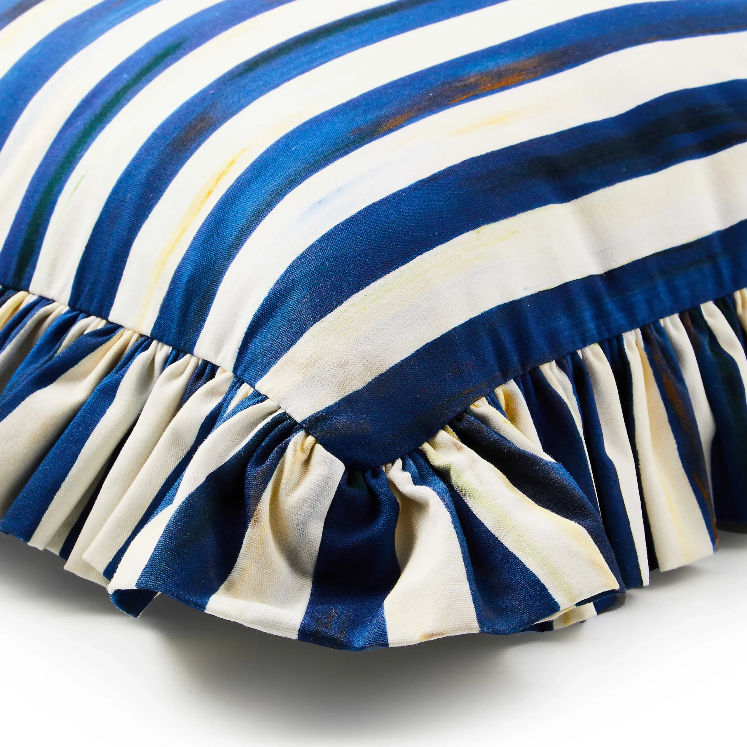 MacKenzie-Childs Royal Stripe Ruffle Throw Pillow| Pillows, Throws, & Cushions