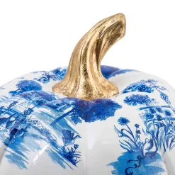MacKenzie-Childs Royal Toile Large Pumpkin| Pumpkins|The Halloween Shop