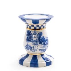 MacKenzie-Childs Royal Toile Short Pillar Candle Holder| Room Accents|Table Accessories