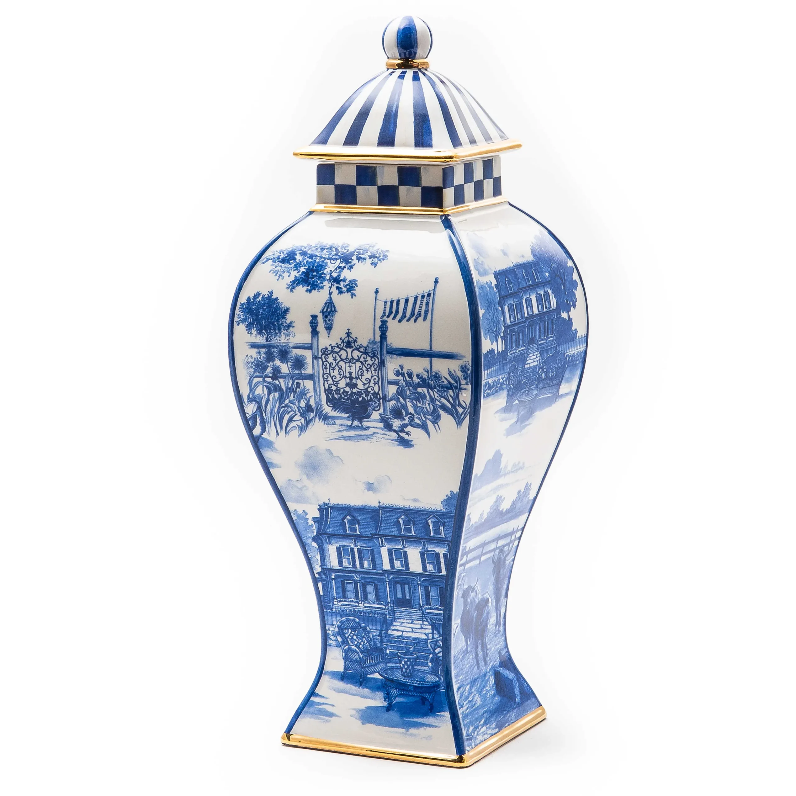 MacKenzie-Childs Royal Toile Small Ginger Jar| Kitchen Storage & Organization