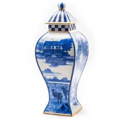 MacKenzie-Childs Royal Toile Small Ginger Jar| Kitchen Storage & Organization