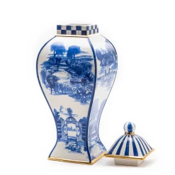 MacKenzie-Childs Royal Toile Small Ginger Jar| Kitchen Storage & Organization