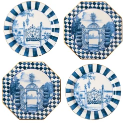 MacKenzie-Childs Royal Toile Small Plates, Set of 4| Serveware|Dinnerware & Flatware