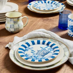 MacKenzie-Childs Royal Toile Small Plates, Set of 4| Serveware|Dinnerware & Flatware