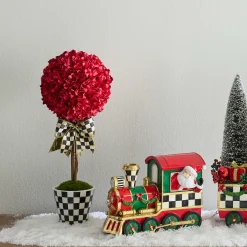 MacKenzie-Childs Small Red Topiary Drop In| Greenery & Florals|Room Accents