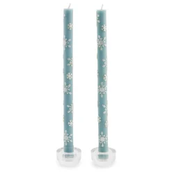 MacKenzie-Childs Snowflake Dinner Candles, Set of 2| Holiday|Candles & Fragrances