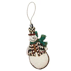 MacKenzie-Childs Snowman Beaded Ornament| Holiday