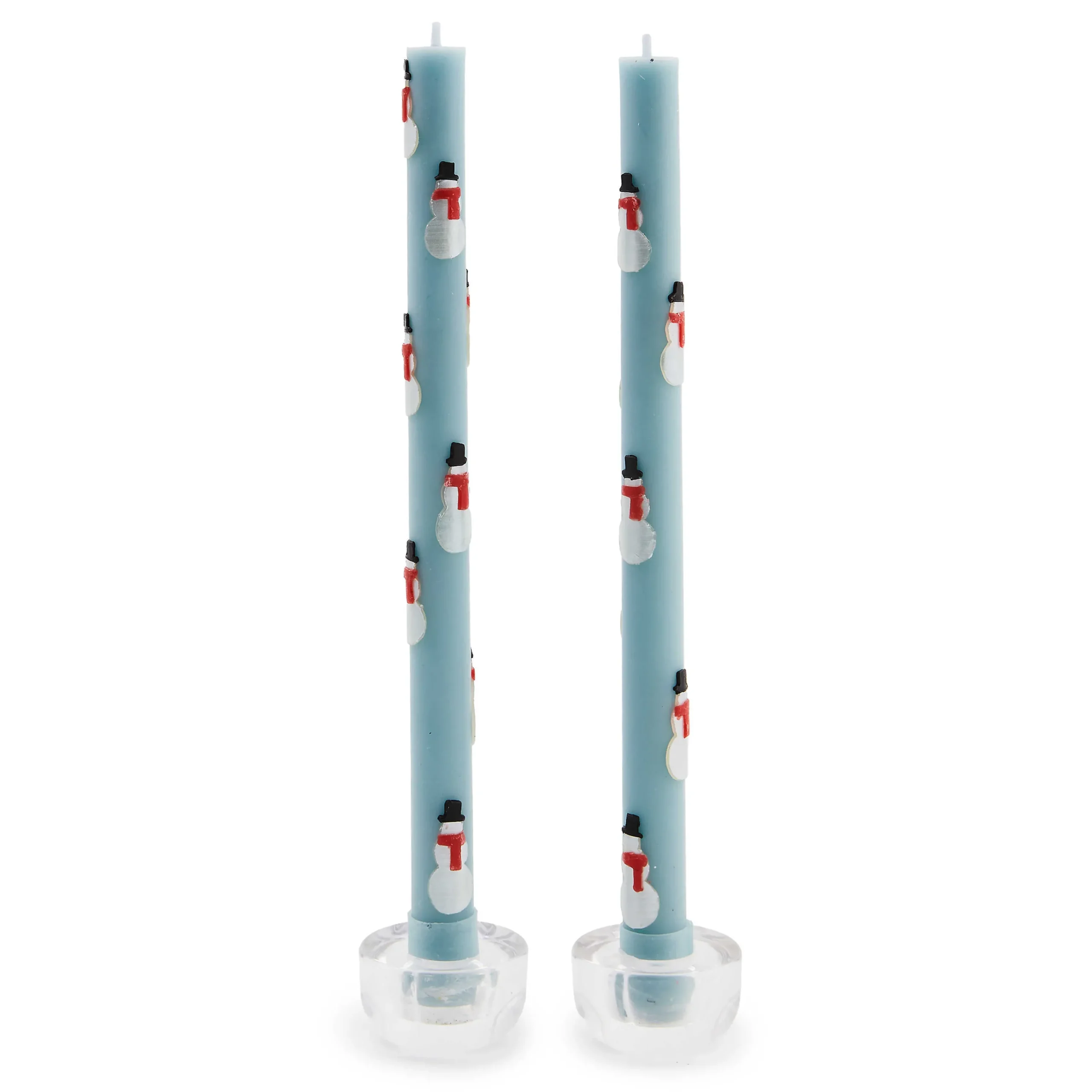 MacKenzie-Childs Snowman Dinner Candles, Set of 2| Holiday|Candles & Fragrances