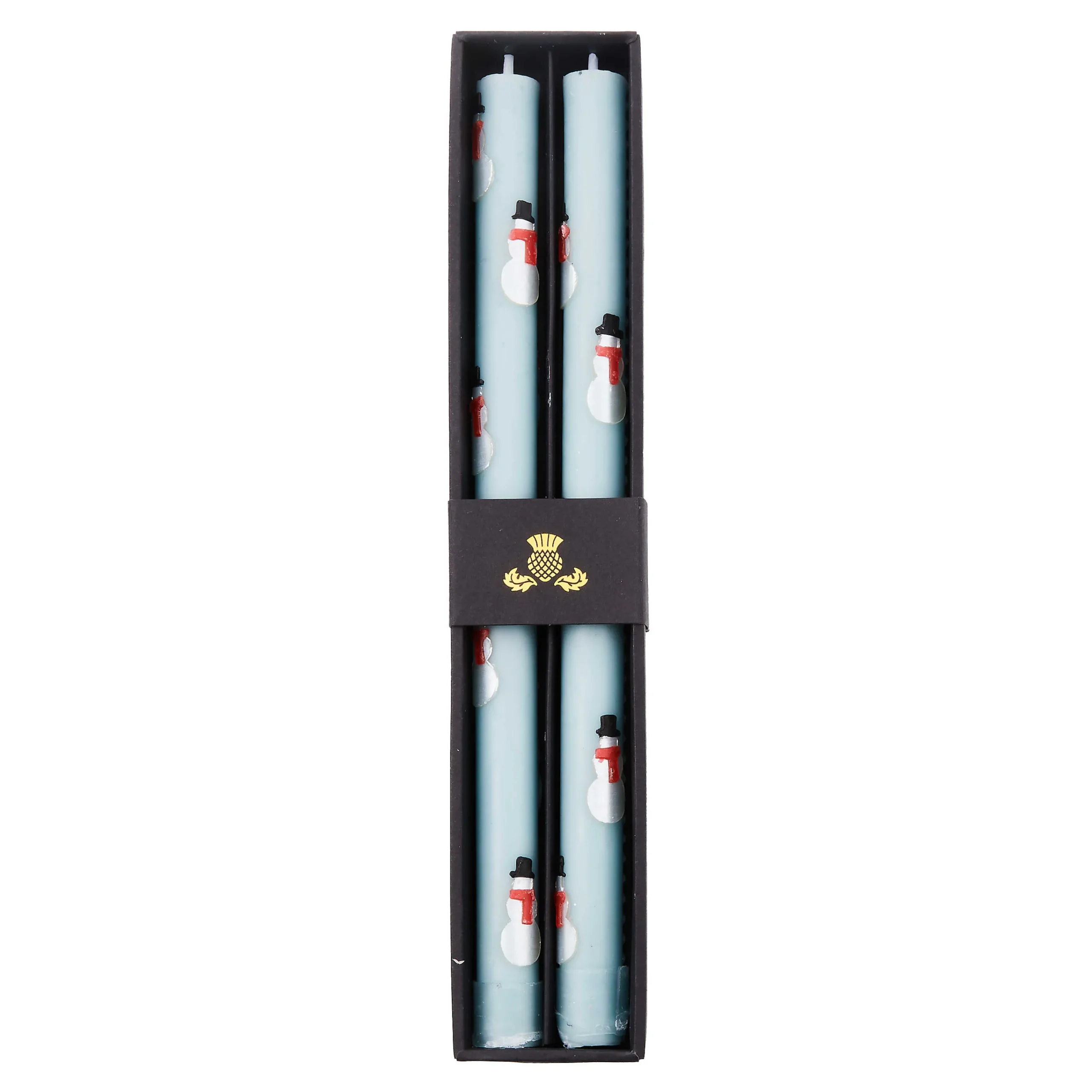MacKenzie-Childs Snowman Dinner Candles, Set of 2| Holiday|Candles & Fragrances