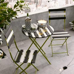 MacKenzie-Childs Spectator Galvanized Serving Trays, Set of 2| Bar Entertaining|Serveware