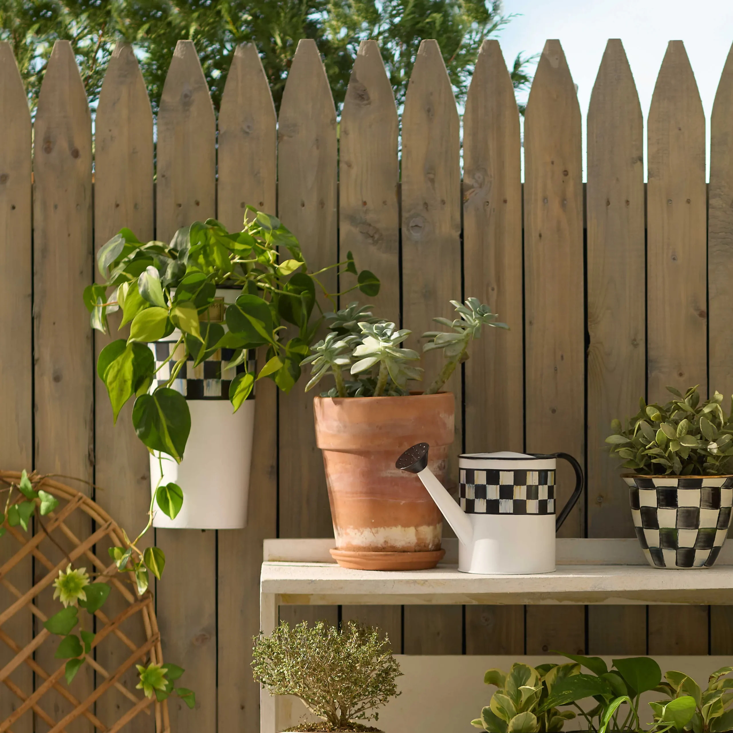 MacKenzie-Childs Spectator Wall Bucket| Spring|Greenery & Florals