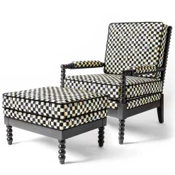 MacKenzie-Childs Spindle Check Outdoor Chair| Outdoor|Spring