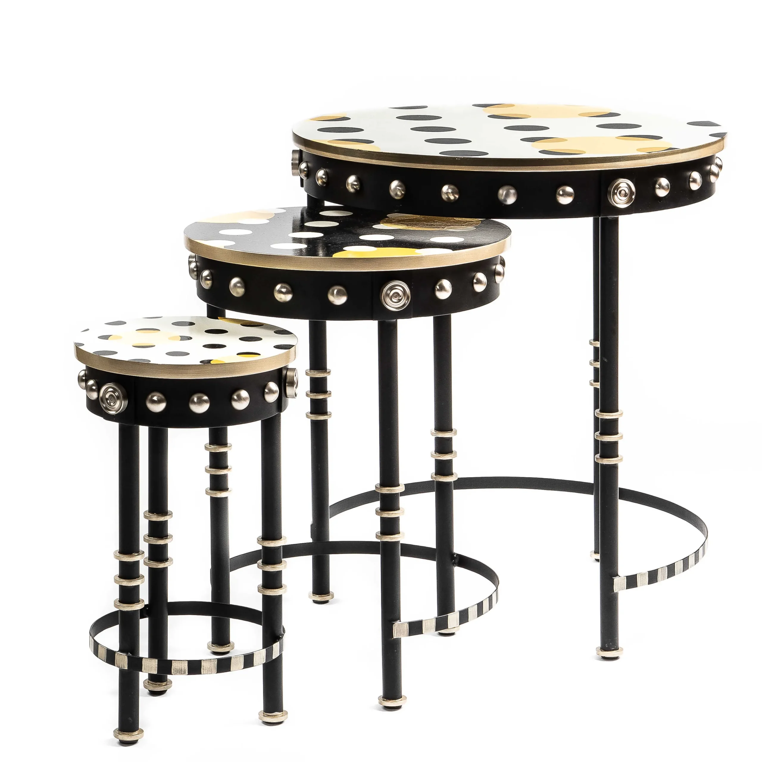MacKenzie-Childs Spot On Nesting Tables, Set of 3| Living Room