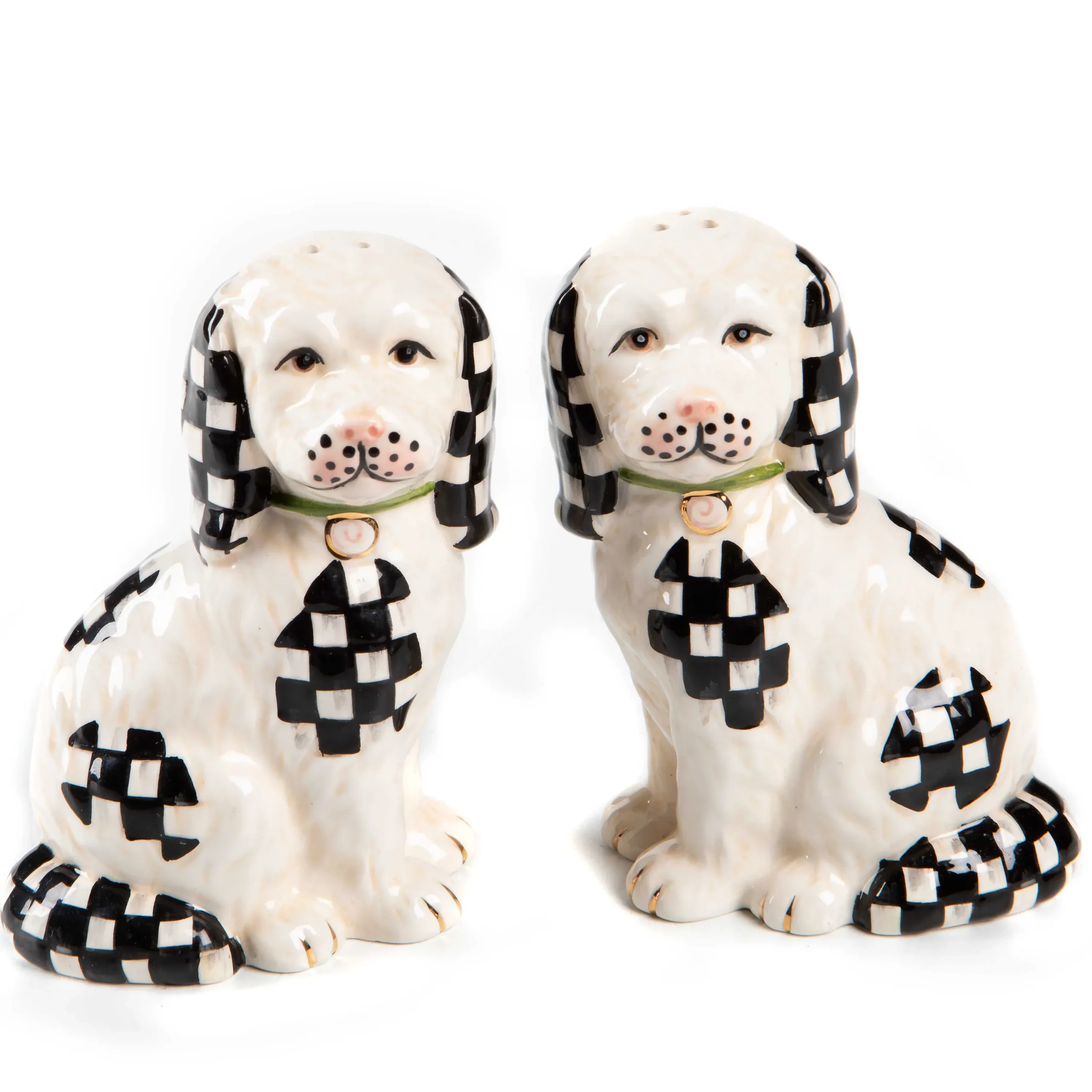 MacKenzie-Childs Staffordshire Dog Salt Pepper Set| Spring|Table Accessories