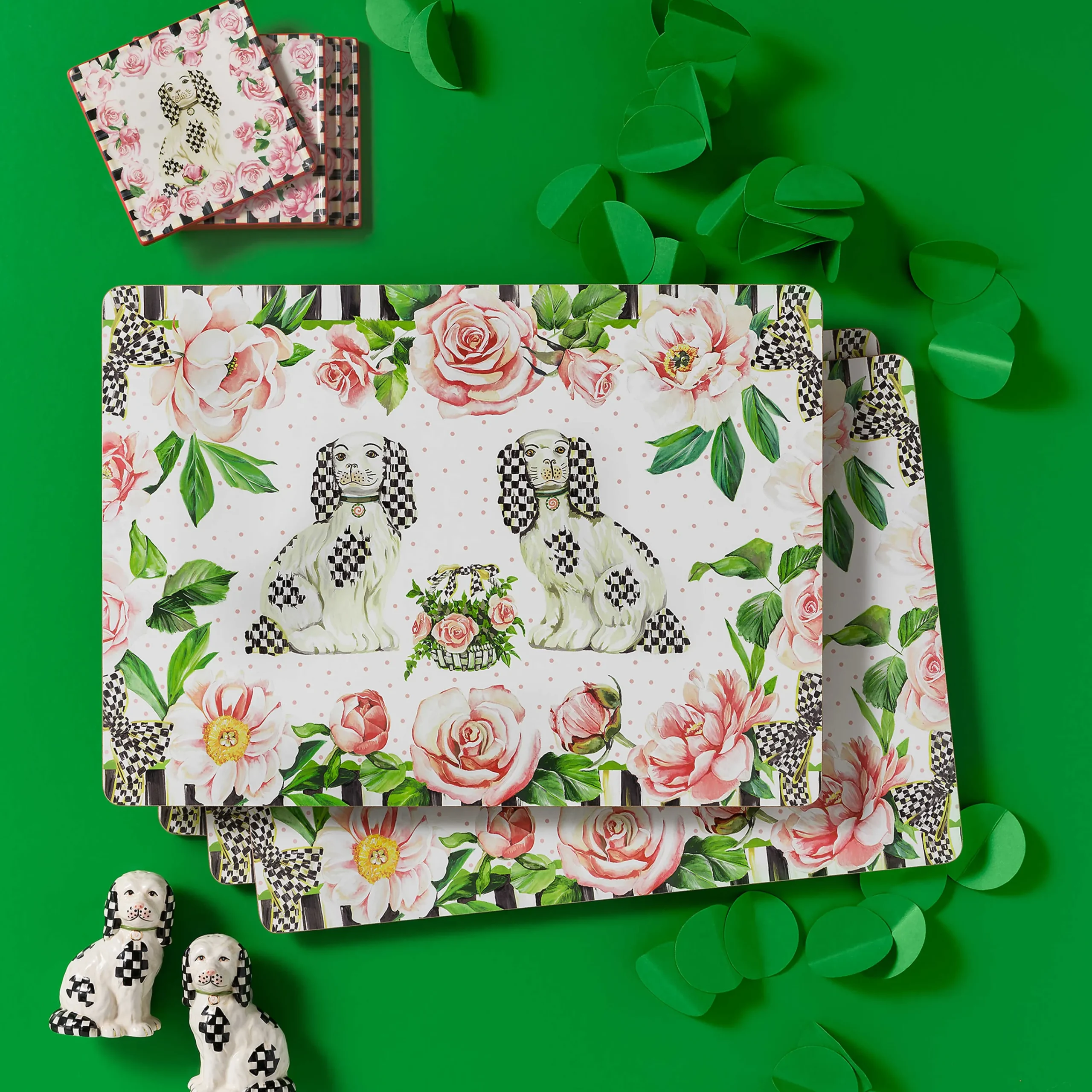 MacKenzie-Childs Staffordshire Dog Salt Pepper Set| Spring|Table Accessories