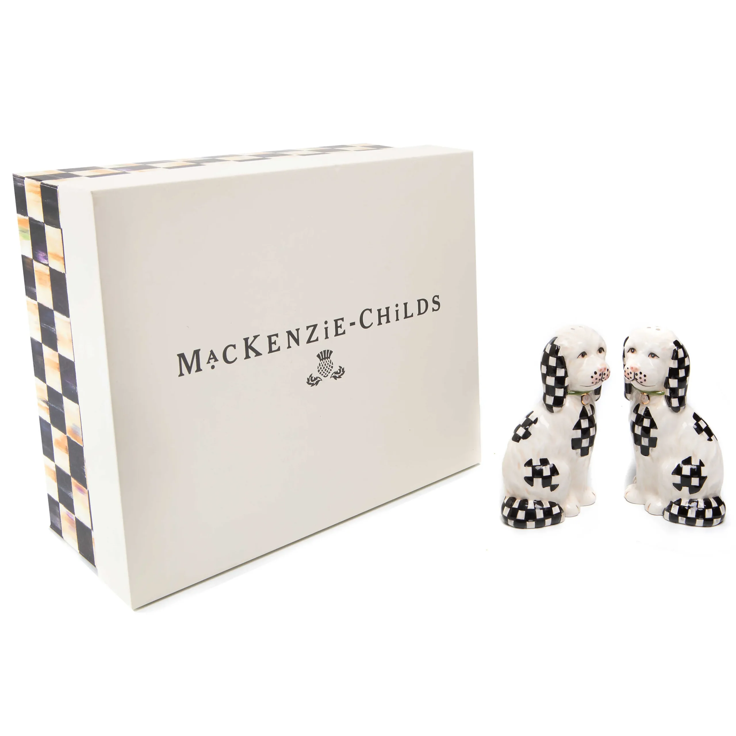 MacKenzie-Childs Staffordshire Dog Salt Pepper Set| Spring|Table Accessories