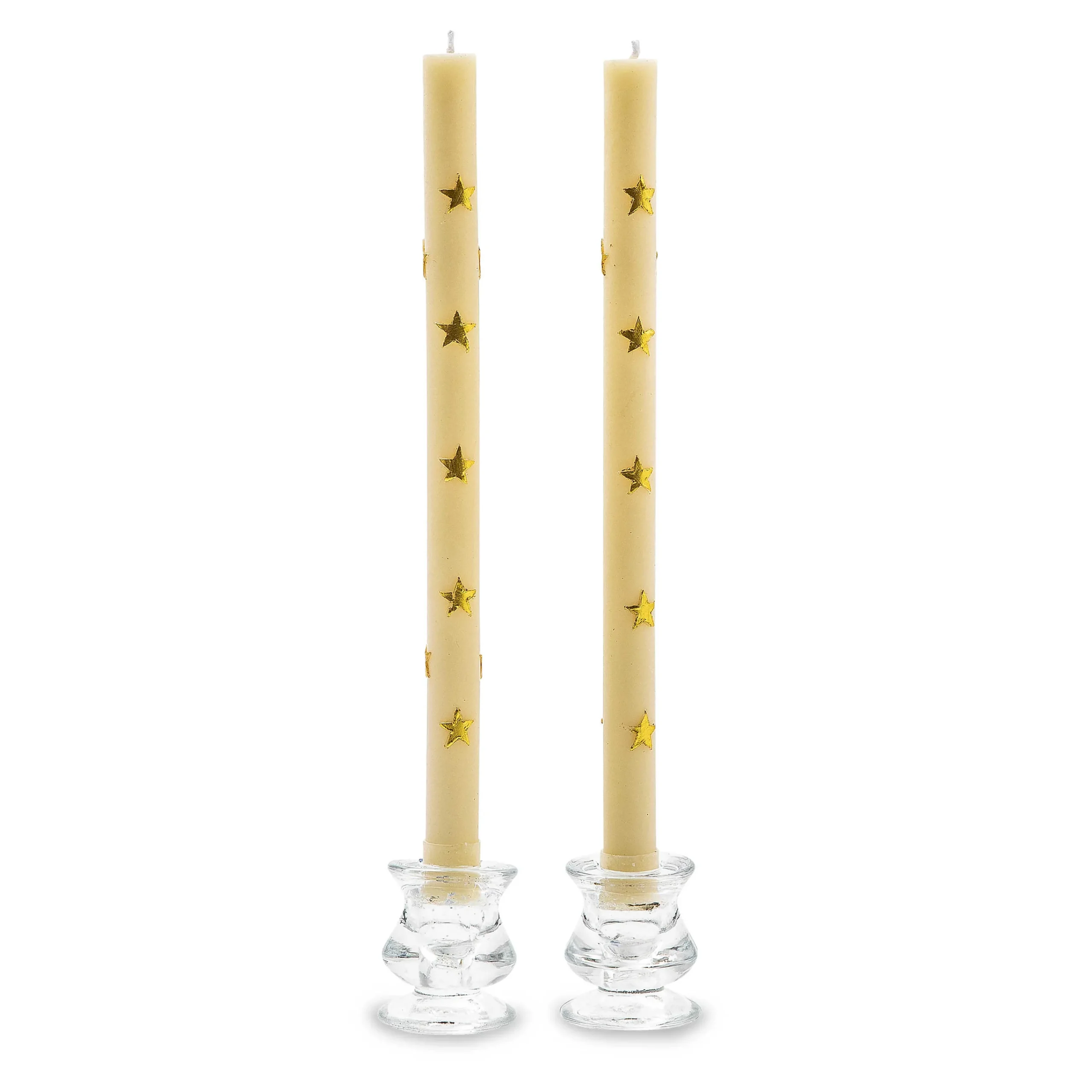 MacKenzie-Childs Stars Gold Dinner Candles, Set of 2| Holiday|Candles & Fragrances