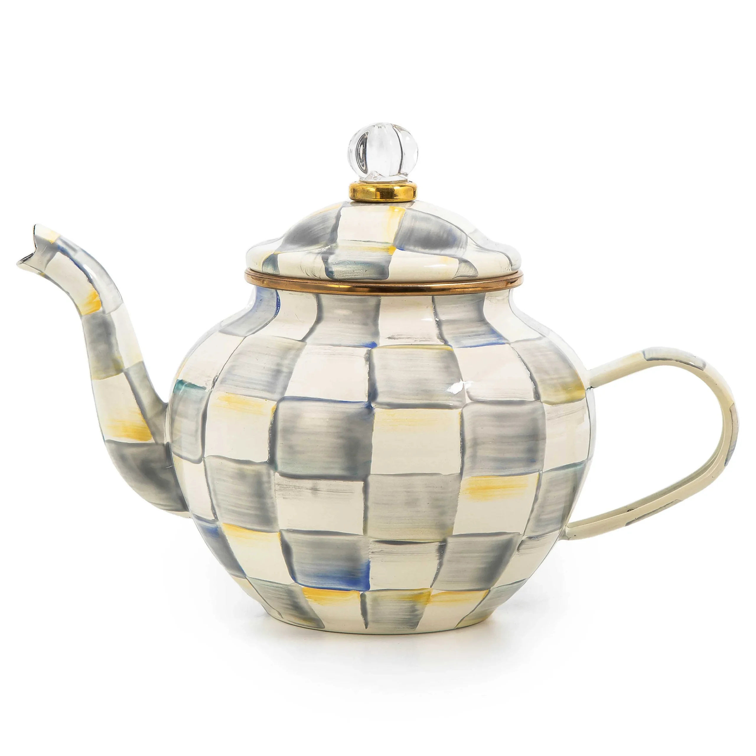 MacKenzie-Childs Sterling Check 4 Cup Teapot| The Coffee Shop|Tea Kettles