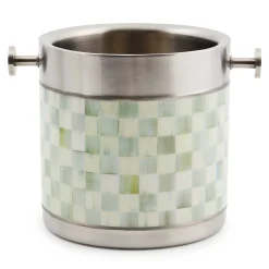 MacKenzie-Childs Sterling Check 3260 Ice Bucket| Fall Entertaining|Bar Entertaining