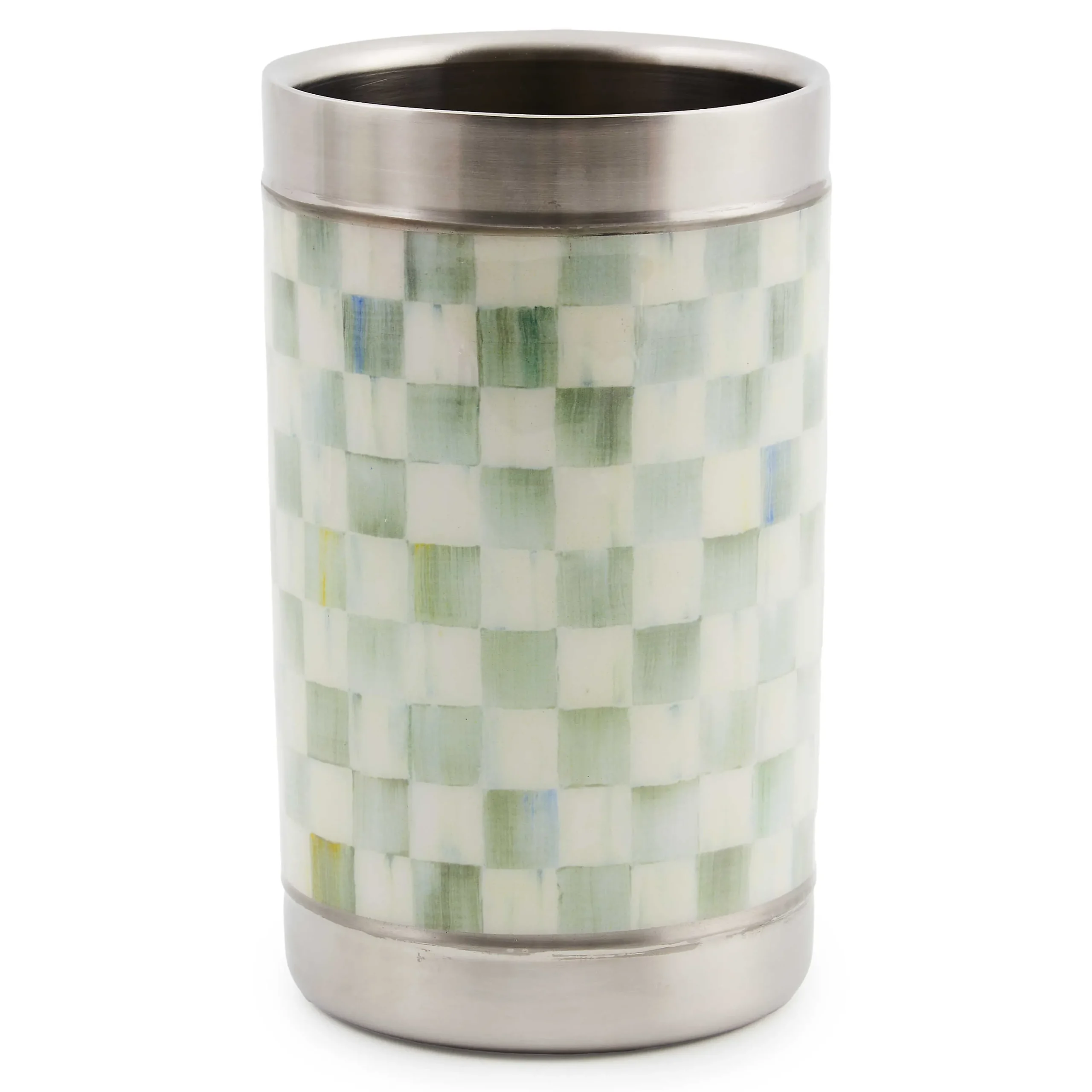 MacKenzie-Childs Sterling Check 3260 Wine Cooler| Fall Entertaining|Bar Entertaining