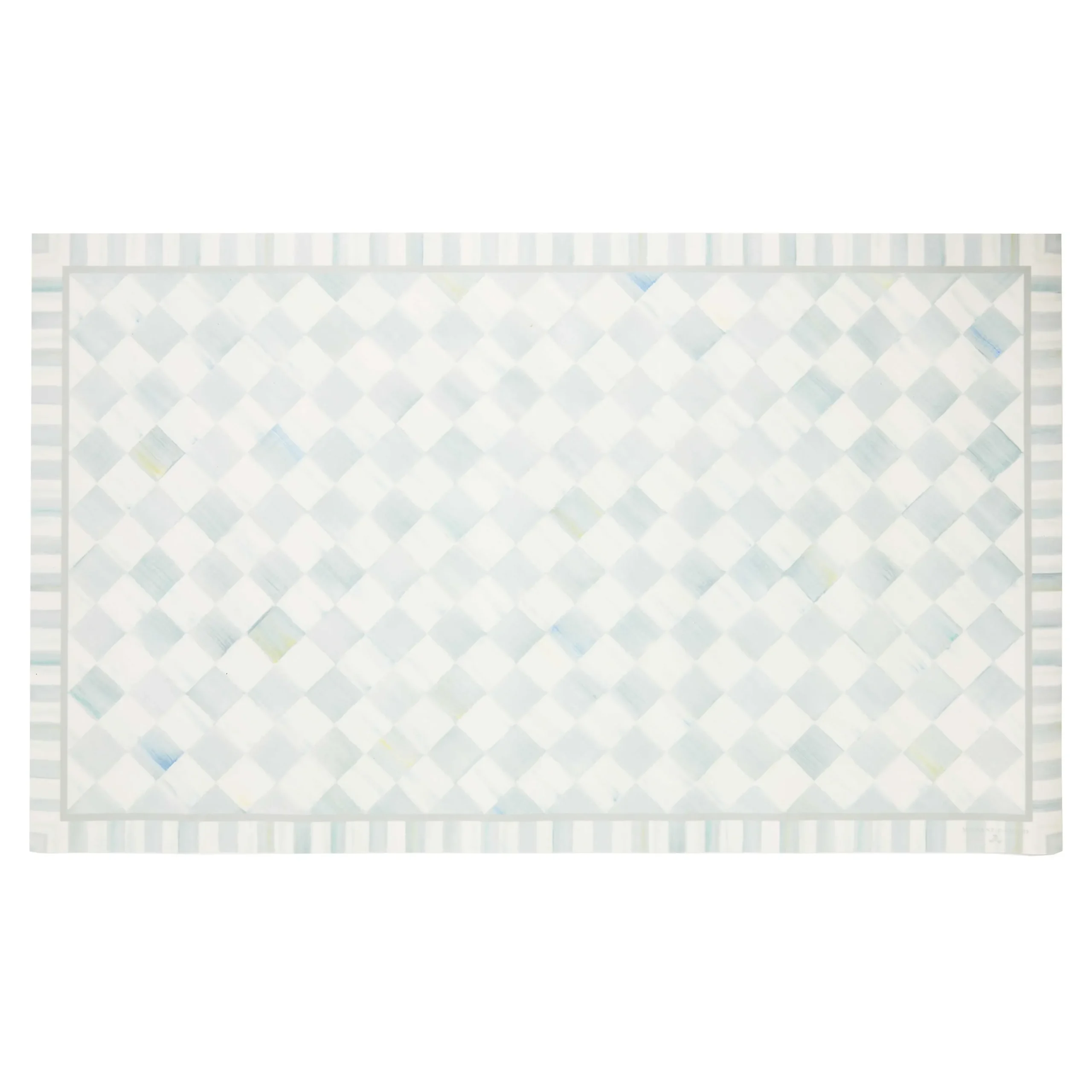 MacKenzie-Childs Sterling Check 3' x 5' Floor Mat| Rugs