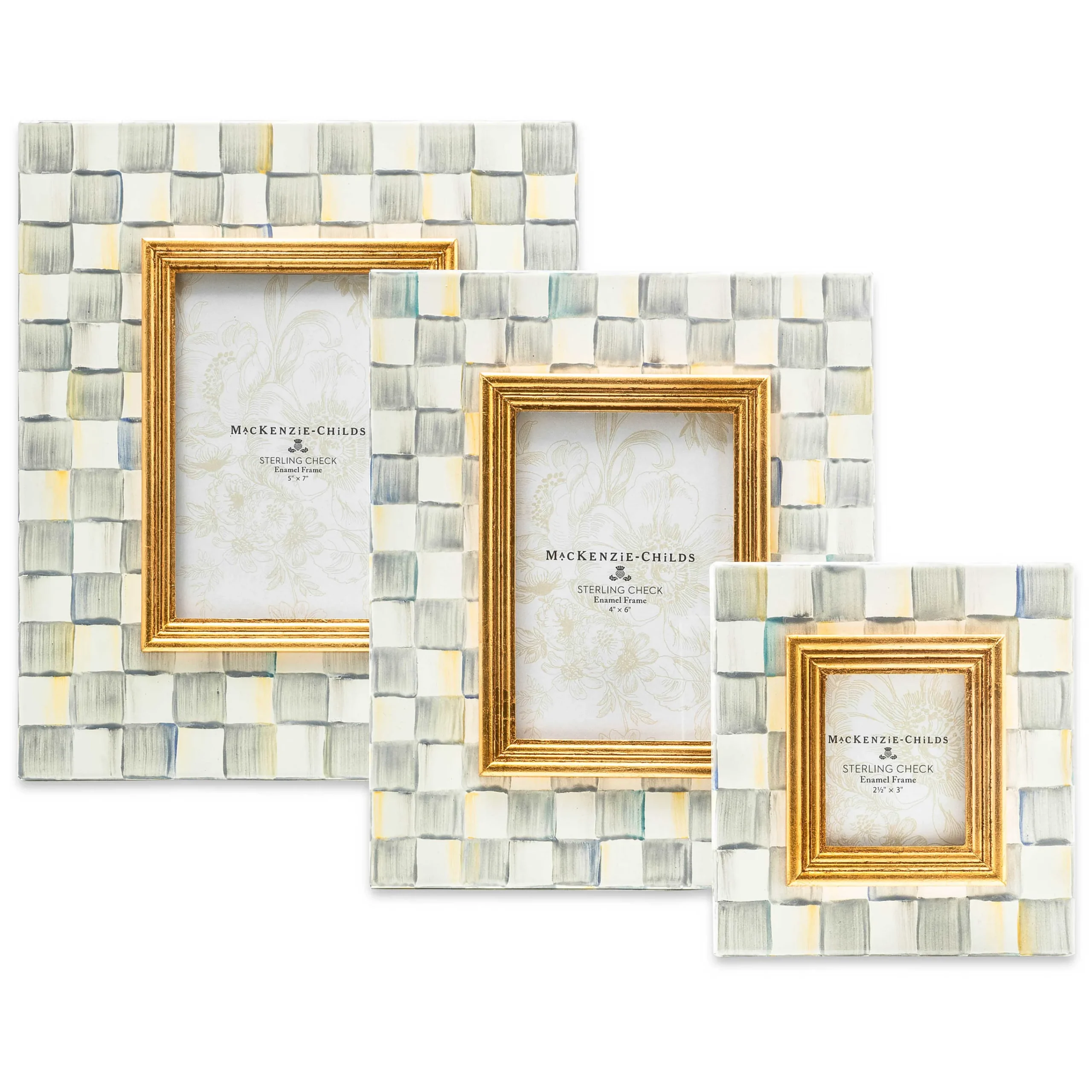 MacKenzie-Childs Sterling Check 2.5 x 3 Frame| Room Accents