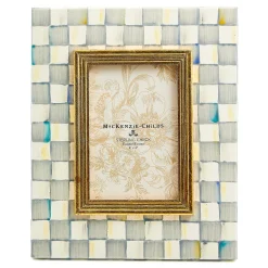 MacKenzie-Childs Sterling Check 4 x 6 Frame| Room Accents