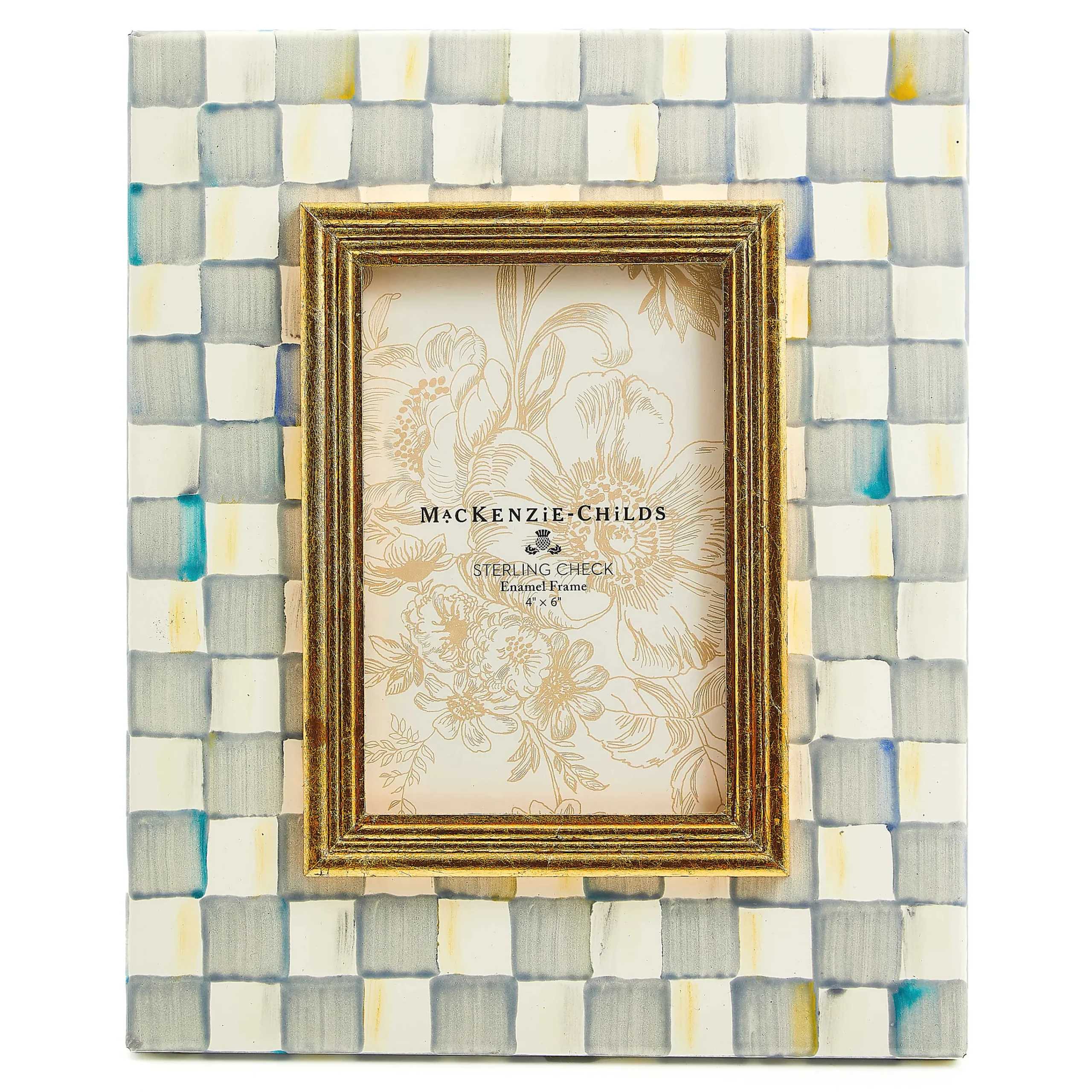 MacKenzie-Childs Sterling Check 4 x 6 Frame| Room Accents