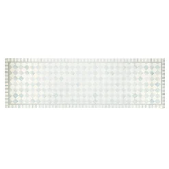 MacKenzie-Childs Sterling Check 2'6 x 8' Runner Floor Mat| Rugs