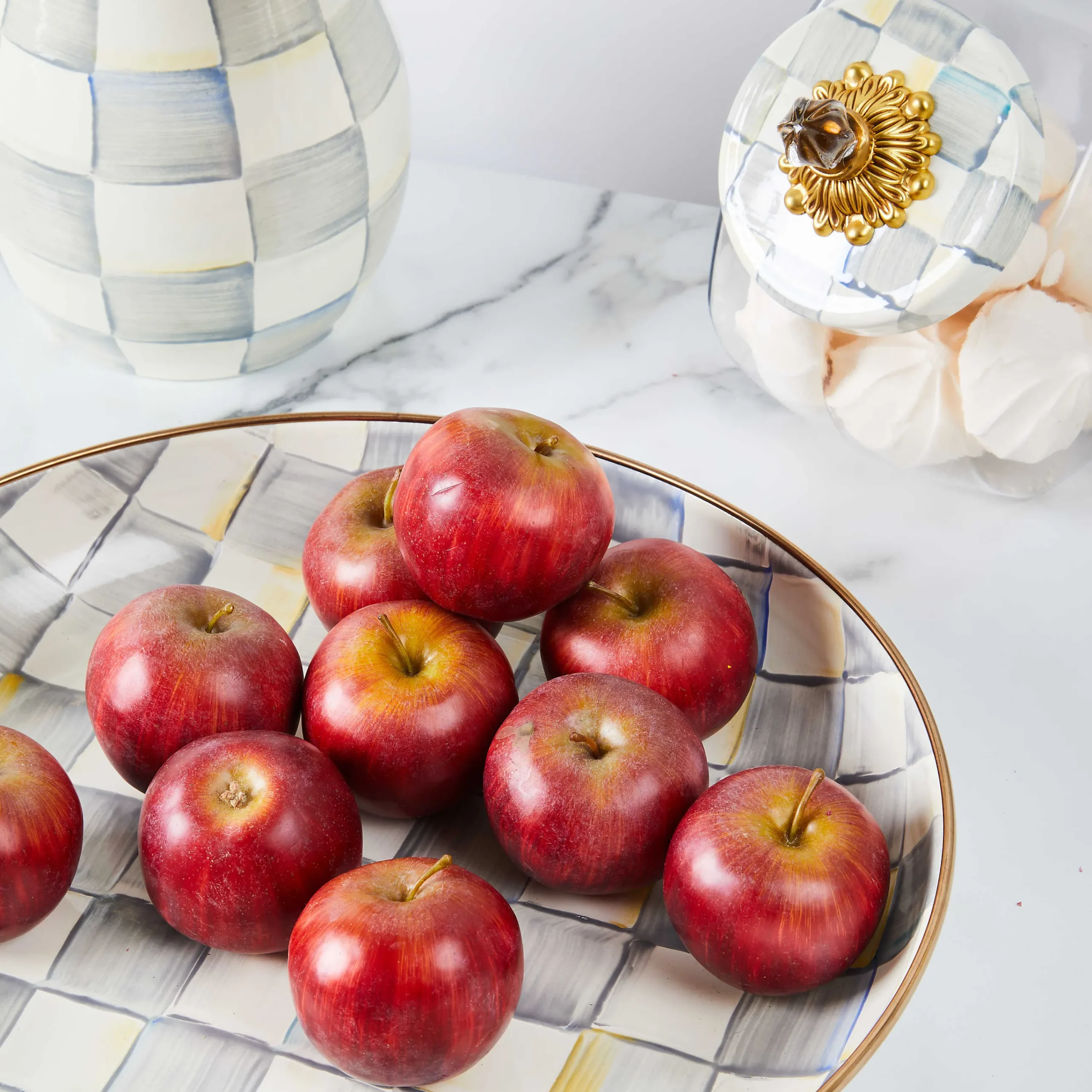 MacKenzie-Childs Sterling Check Abundant Bowl| Serveware