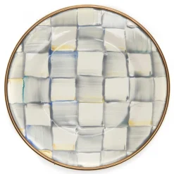 MacKenzie-Childs Sterling Check Appetizer Plates, Set of 4| Bar Entertaining|Serveware
