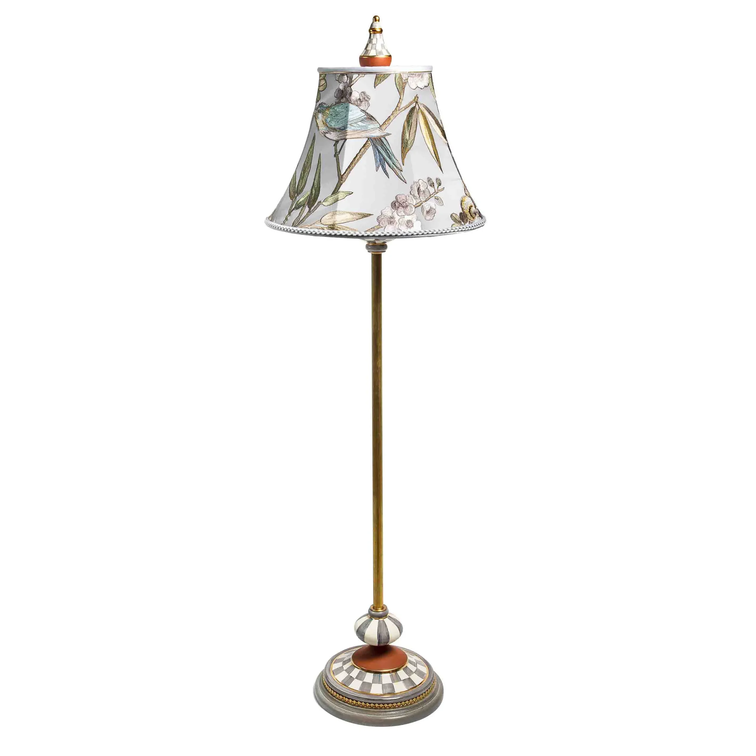 MacKenzie-Childs Sterling Check Atelier Floor Lamp| Lighting