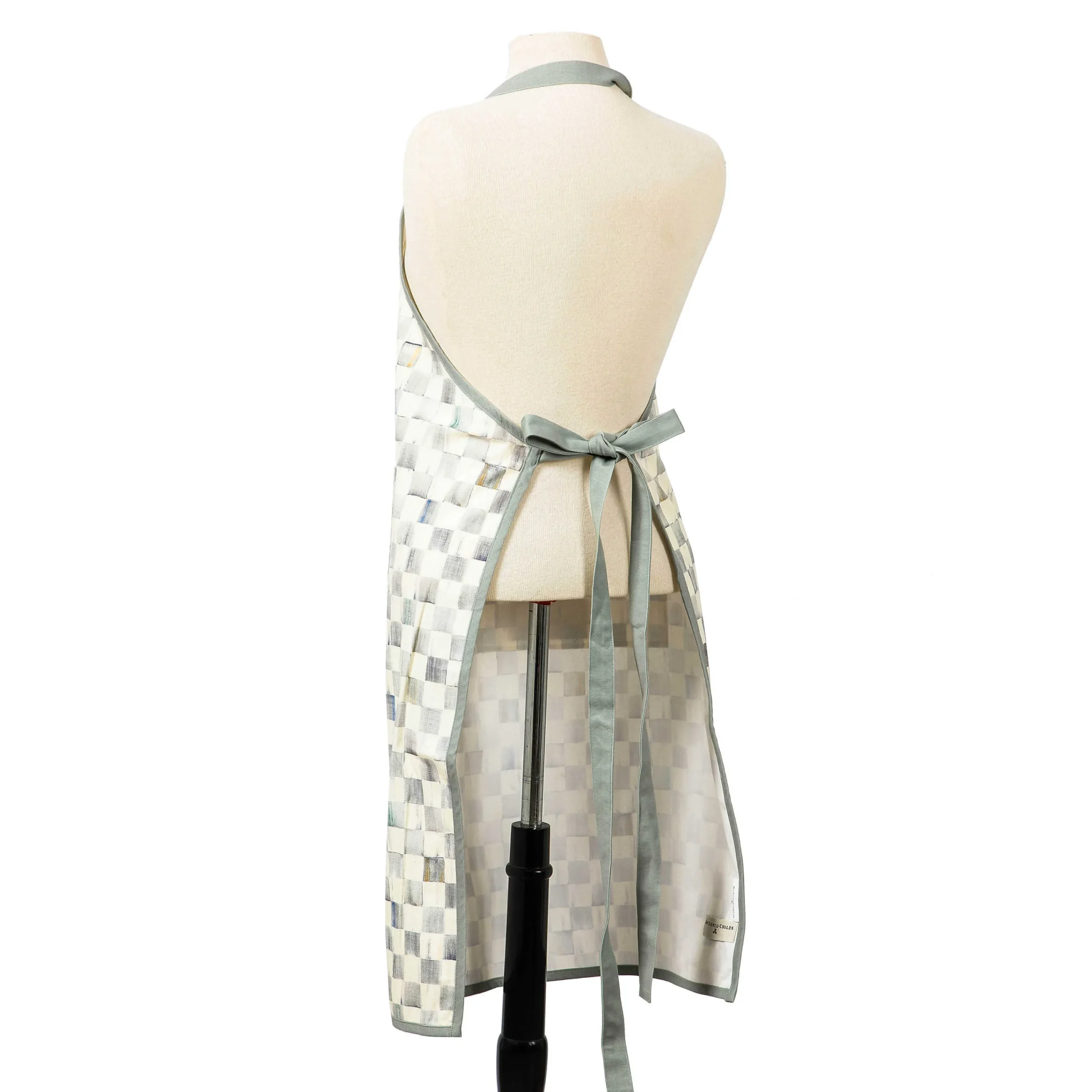 MacKenzie-Childs Sterling Check Bistro Apron| Accessories|Kitchen & Table Linens