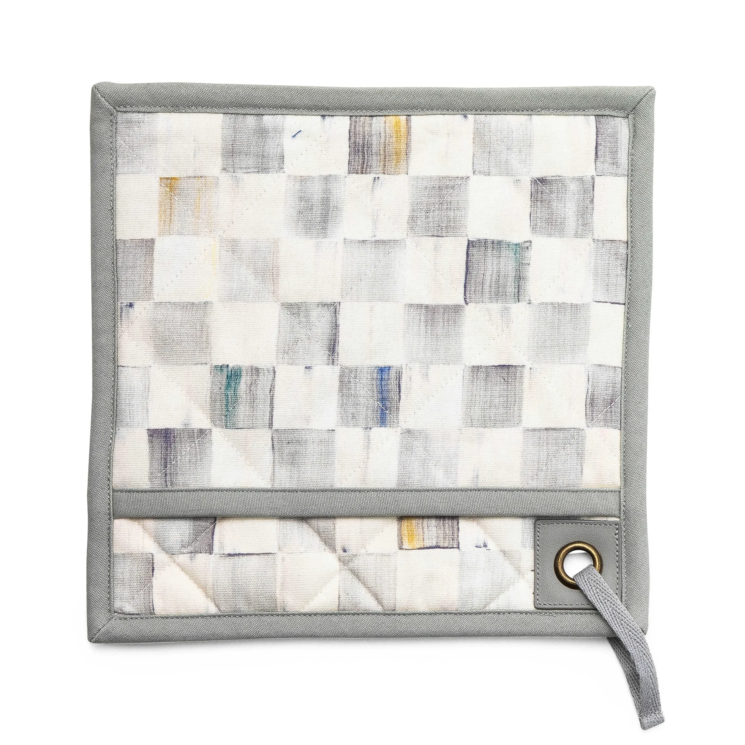 MacKenzie-Childs Sterling Check Bistro Potholder| Fall Entertaining|Kitchen & Table Linens