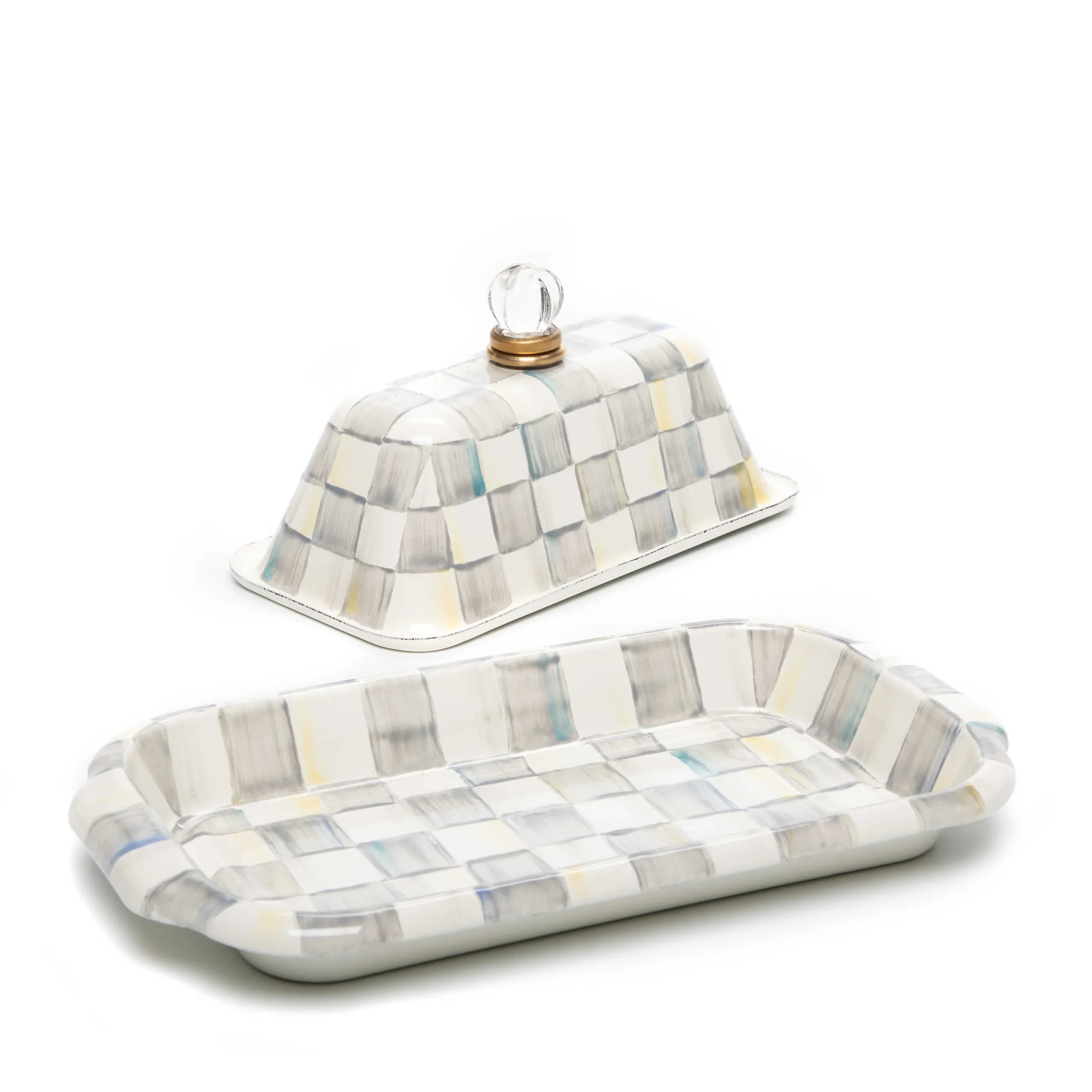 MacKenzie-Childs Sterling Check Butter Box| Fall Entertaining|Kitchen Utensils & Tools