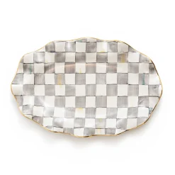 MacKenzie-Childs Sterling Check Ceramic Serving Platter| Serveware