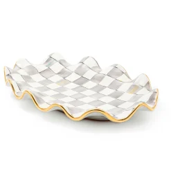 MacKenzie-Childs Sterling Check Ceramic Serving Platter| Serveware
