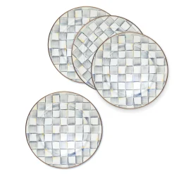 MacKenzie-Childs Sterling Check Chargers, Set of 4| Kitchen & Dining Sets|Fall Entertaining