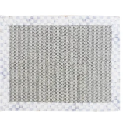 MacKenzie-Childs Sterling Check Chunky Sisal Wool Grey 2' x 3' Rug| Rugs